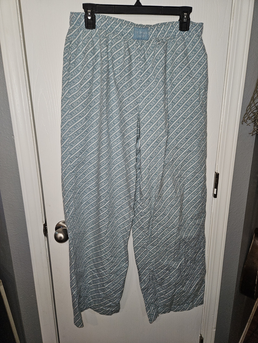 Victoria's Secret Light Teal Logo Lounge Pants - Picture 1 of 4